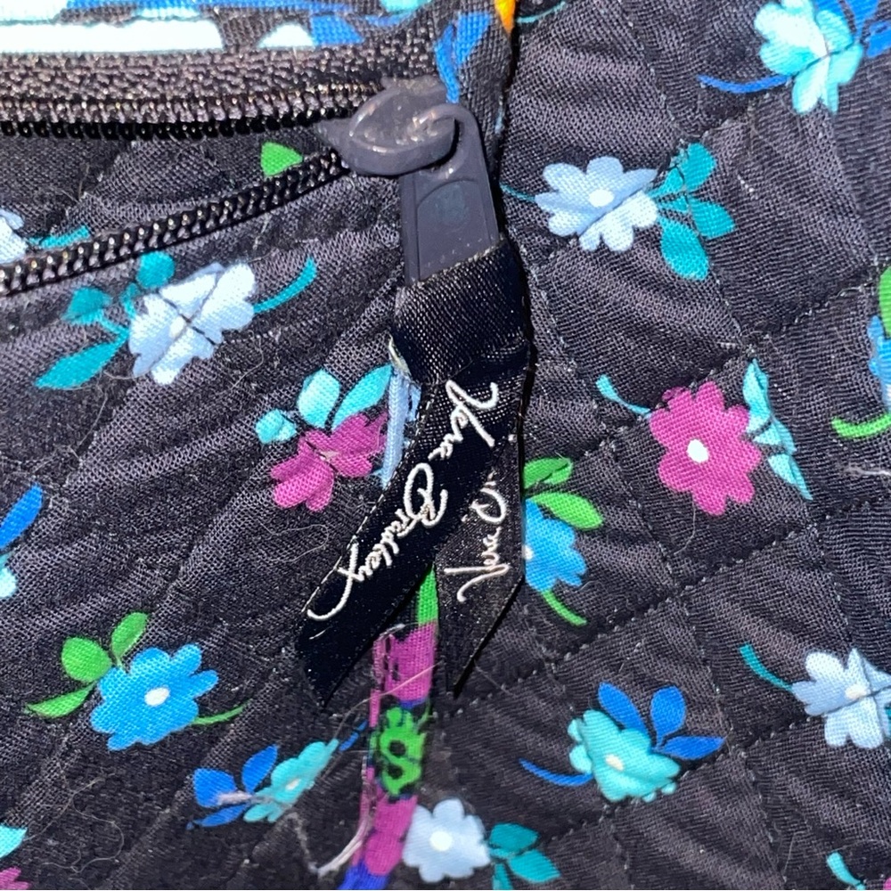 Large Vera Bradley Blue Colorful Floral Paisley Tote Bag - Picture 6 of 12